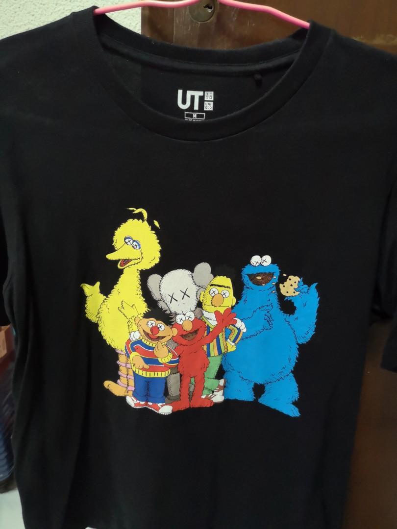 UQ 123 sesame Street kaws t shirt, Men 