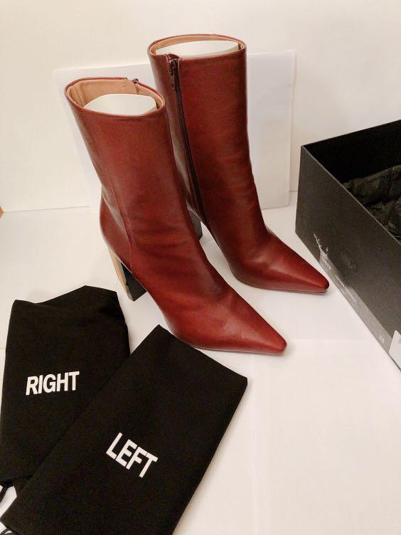 VETEMENTS reflector heel ankle boots size 35 Carousell