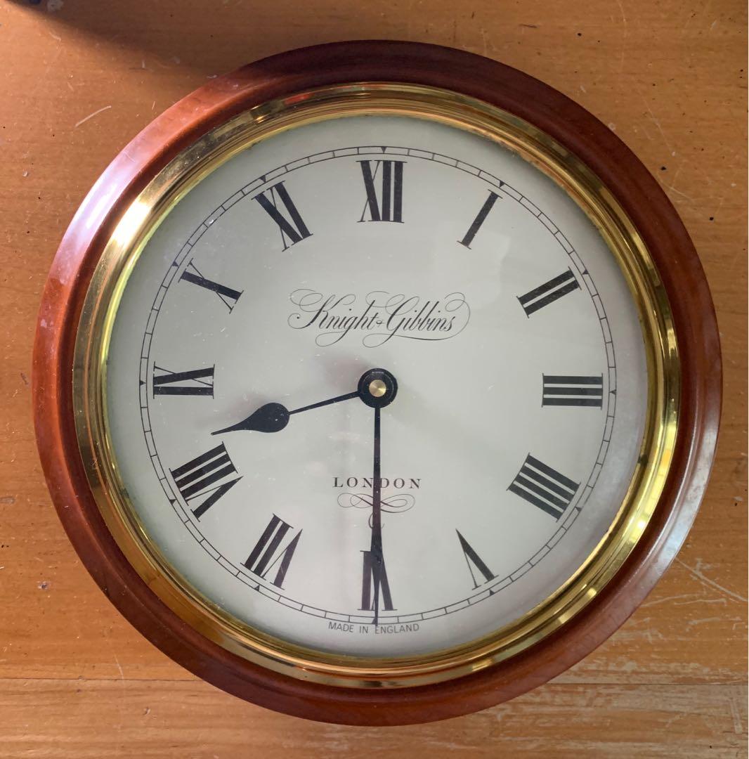 Vintage Knight & Gibbins Clock. Wall Clock 27CQ, Hobbies & Toys, Memorabilia & Collectibles
