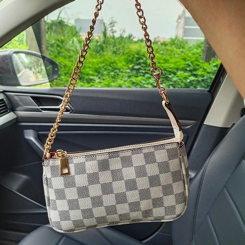 White Checkered Shoulder Bag