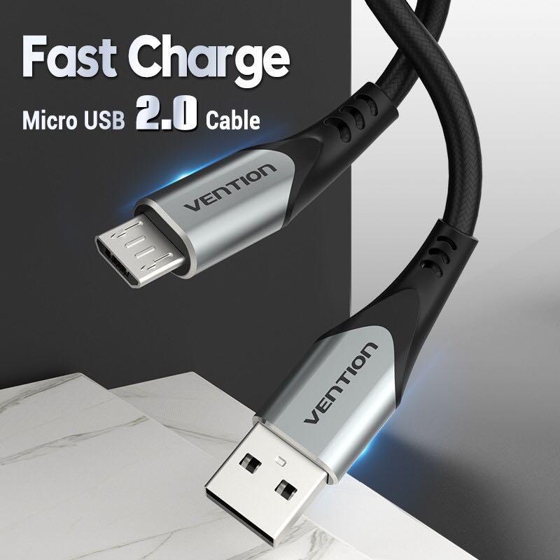 Vention Micro USB Cable Android Charger 1m 3A USB 2.0 Fast Charging Data Sync Cord