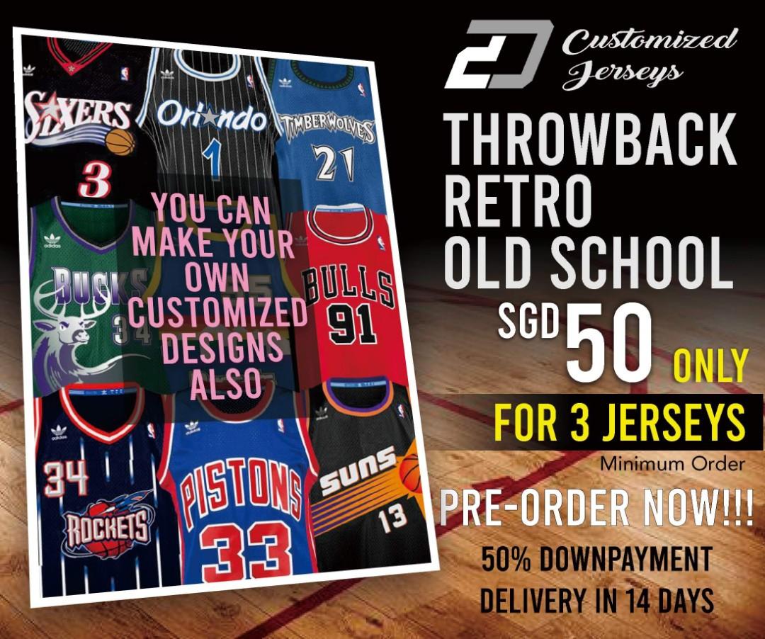 Custom throwback jerseys Clearance