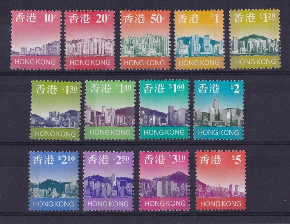 香港1997年日夜景通用郵票(低面值, 10c - $5), 興趣及遊戲, 收藏品及