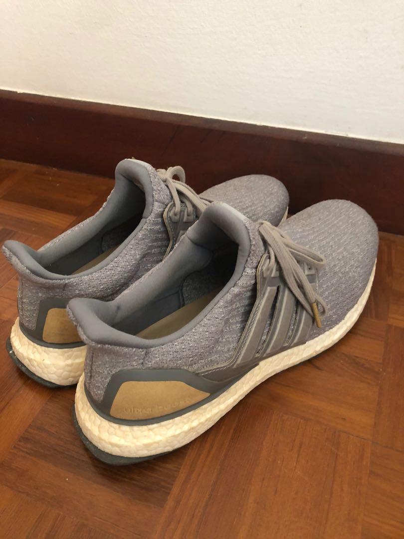 Adidas Ultra Boost 3.0 Leather Cage Grey Suede Men s Fashion