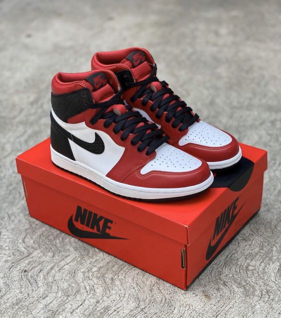 Air Jordan 1 Satin Snakeskin Red Wmns Men s Fashion Footwear