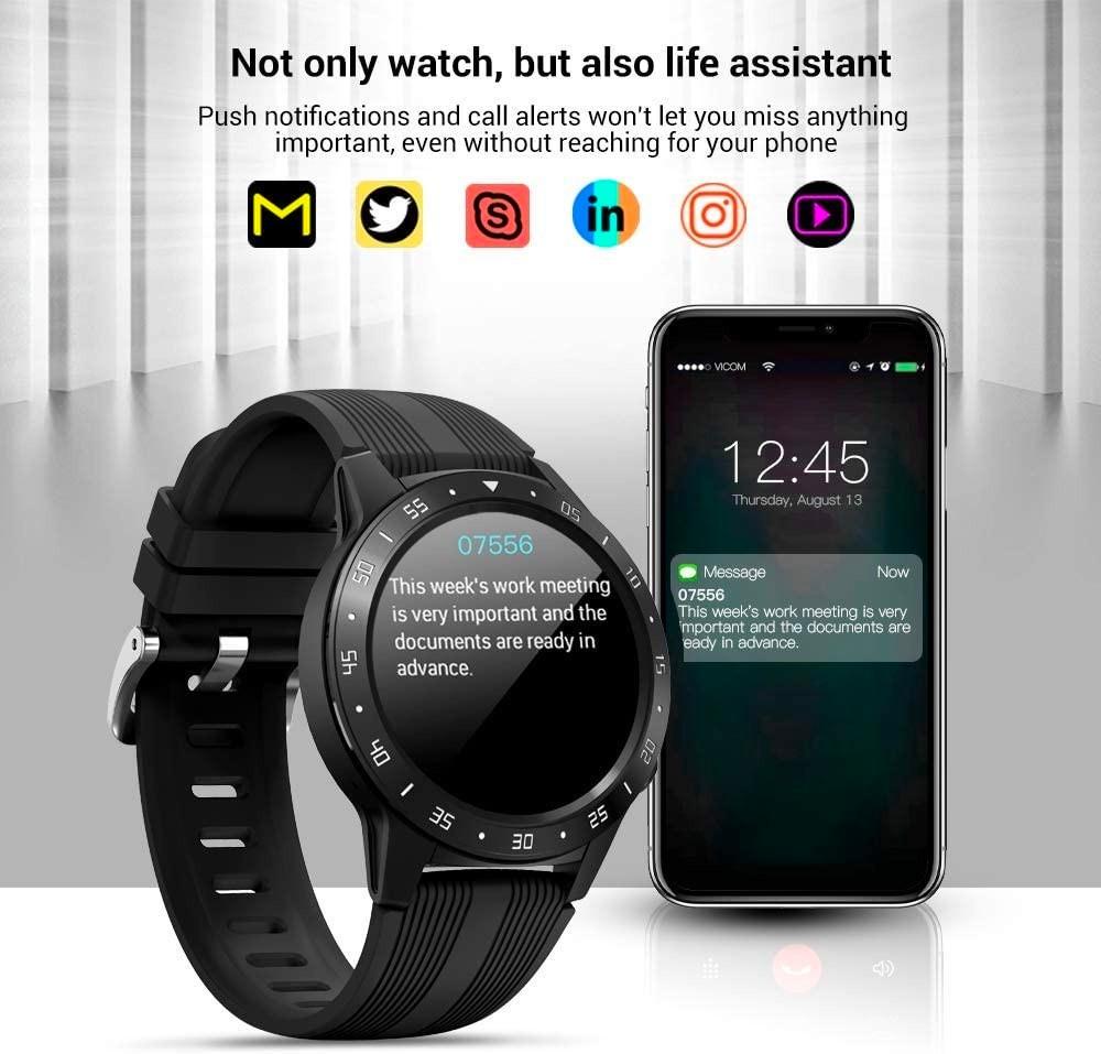 Anmino M5 GPS Blood Pressure Breath Training IP67 Waterproof Smartwatch GPS sports watch Anmino Smart Watch GPS Barometer Altimeter Compass Full