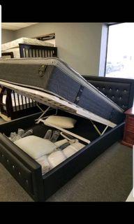 Black Hydraulic Lift Storage Bed