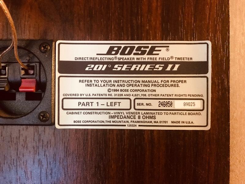 Bose 201 series ii specs outlet