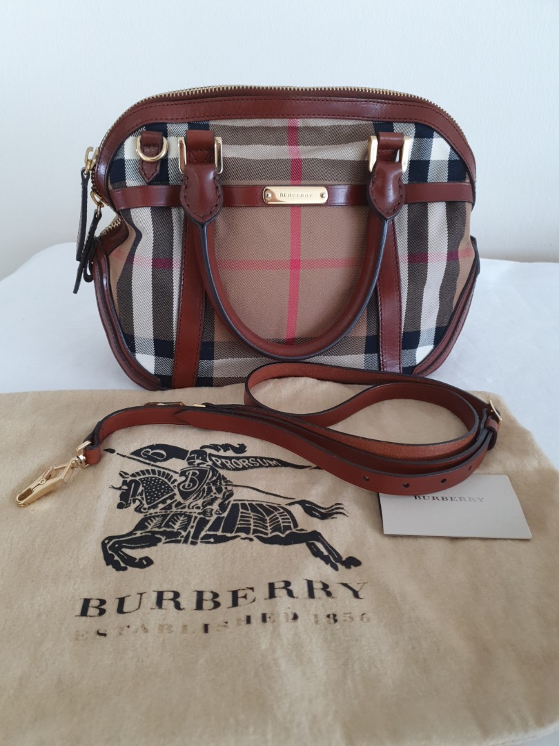 Burberry Bridle House Check Sartorial Small Orchard Bowling Bag