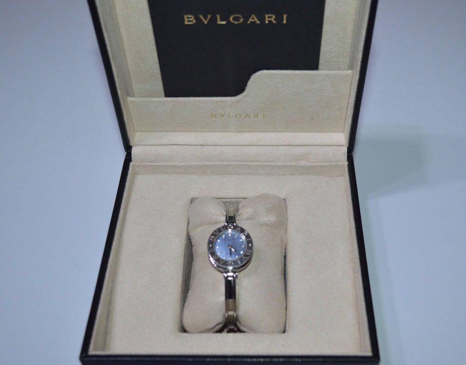 BVLGARI BVZERO LADIES WATCH (Category: Luxury Watches) located in Cagayan de Oro. Submitted by moiobsession (Listing ID 1034293433, Image 2). Description: Authentic BVLGARI BVZERO ladies watch With box and booklets Diamond hour Mother or peal blue dial Bangle watch SHOP YOUR FAVORITE LUxury watch BEFORE THEY'RE GONE‼️ 💎Moi Obsession Authentic Pre-owned luxury bags, shoes, accessories and watches ⏰ Since 2007 📄 DTI AND BIR REG. FB: search Arra G