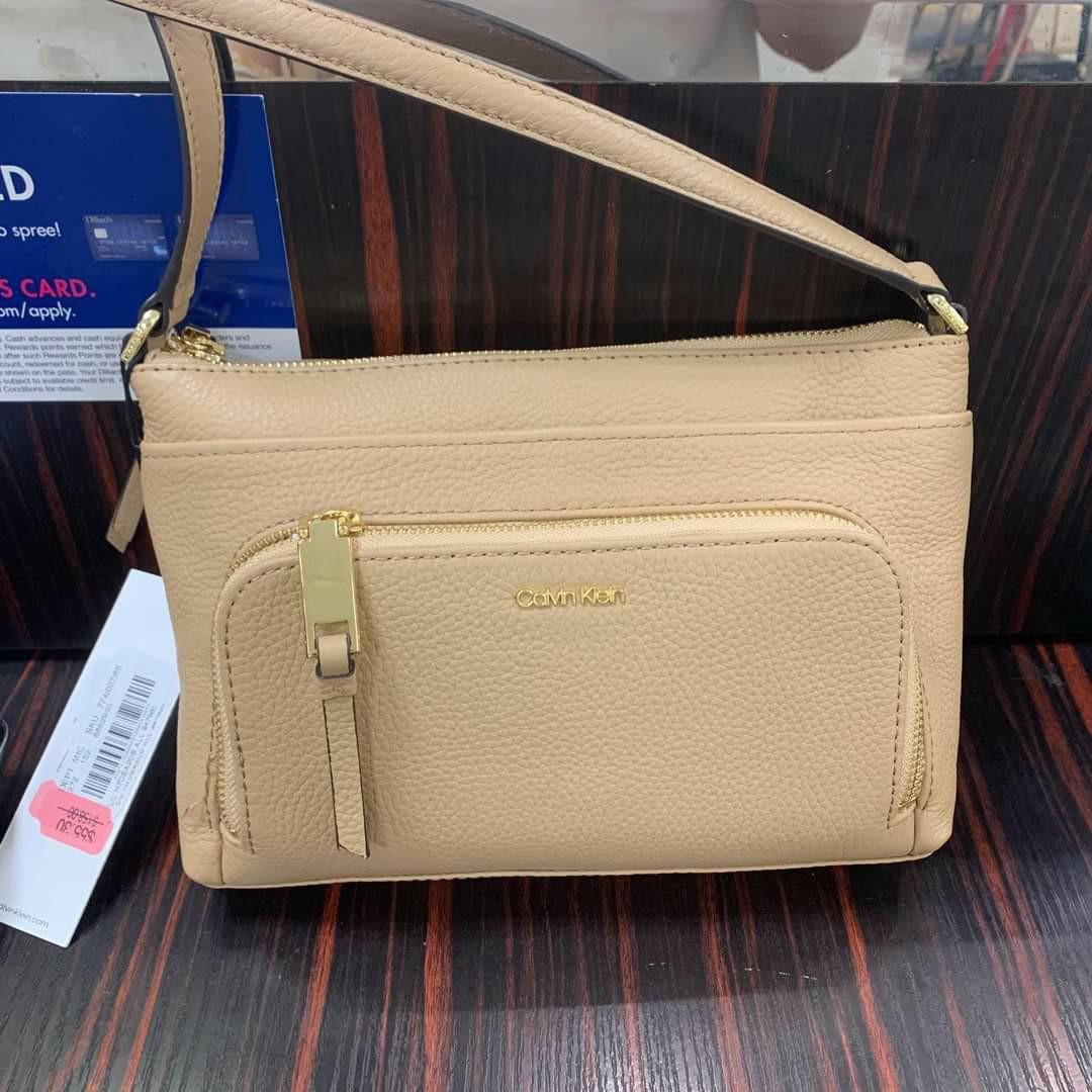 calvin klein lily leather crossbody