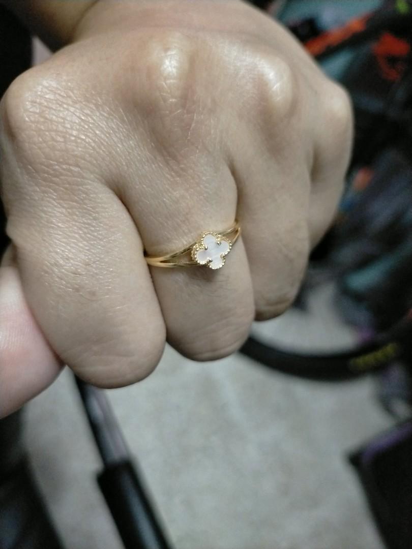 Cincin Emas 916 Van Cleef size 16, Women's Fashion, Jewellery on ...