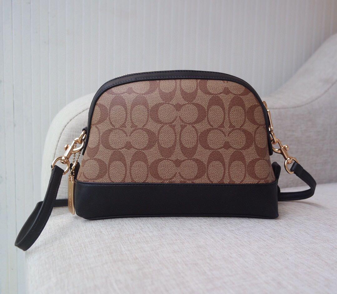 COACH DOME CROSSBODY IN SIGNATURE CANVAS 76674, Luxury, Bags & Wallets