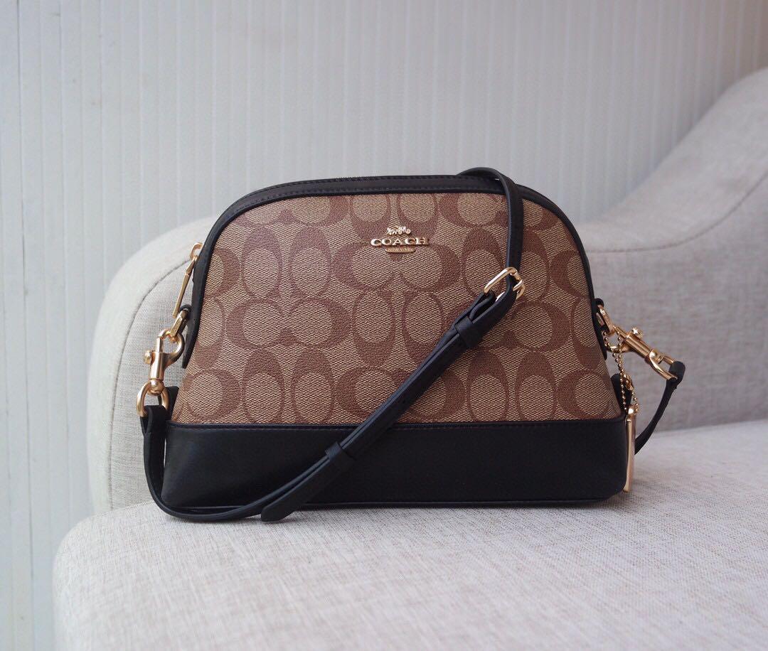 COACH DOME CROSSBODY IN SIGNATURE CANVAS 76674, Luxury, Bags & Wallets