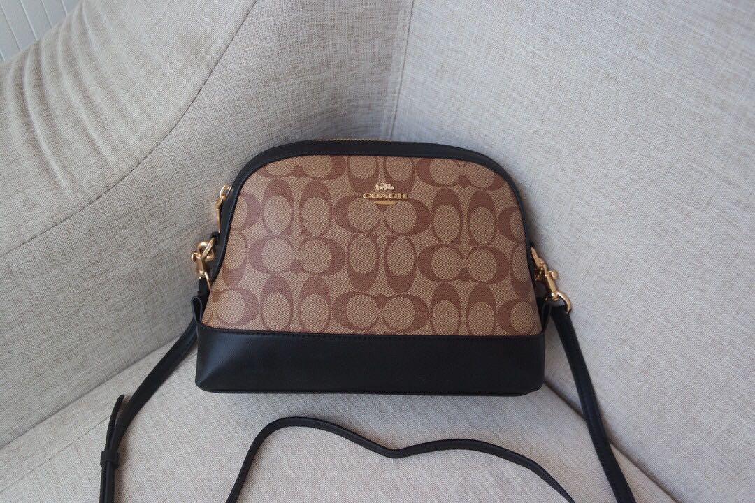 COACH DOME CROSSBODY IN SIGNATURE CANVAS 76674, Luxury, Bags & Wallets