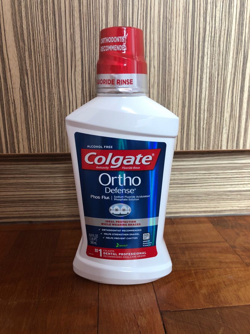 Colgate Ortho Defense fluoride rinse 500ml, Health & Nutrition, Health
