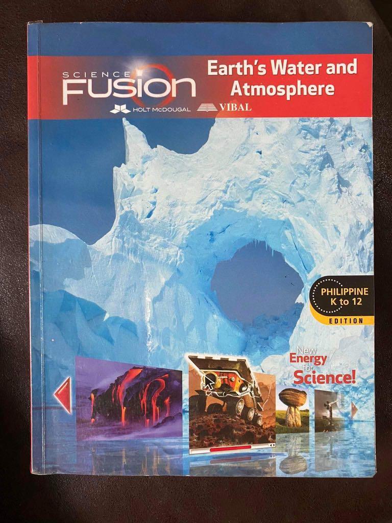 Science— Earth’s Water and Atmosphere (Category: Stationery & School Supplies) located in Manila. Submitted by brilliantboutique (Listing ID 1034286653, Image 1). Description: with plastic cover.