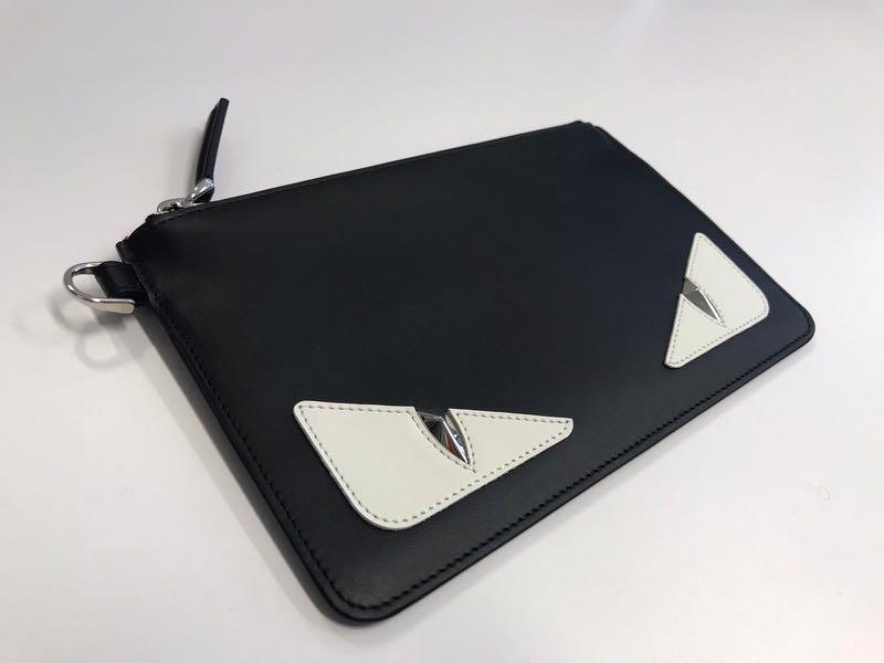 Fendi 男裝眼睛pouch 手提包 連防塵袋 男裝 男裝袋 銀包 Carousell