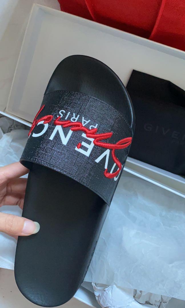 Givenchy embroidered slides clearance