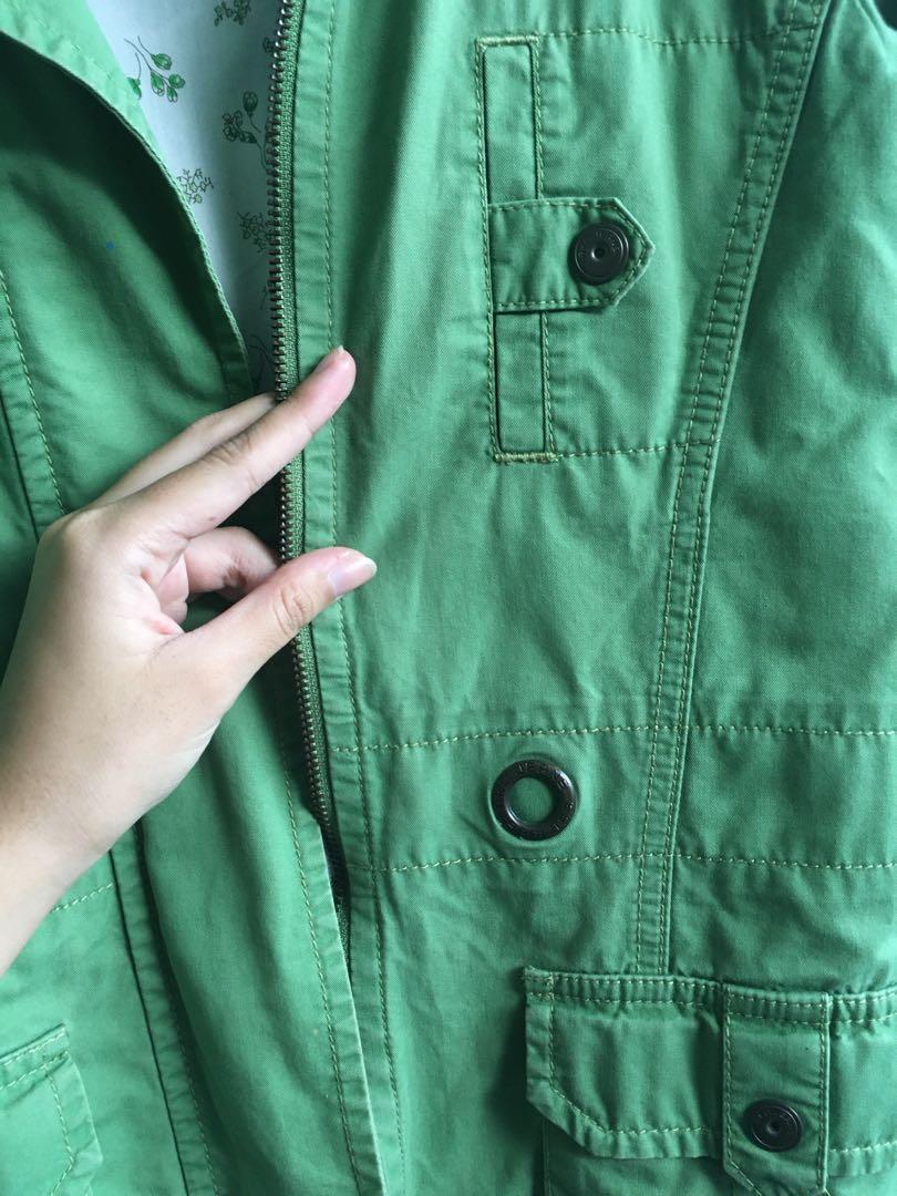 green parka jacket