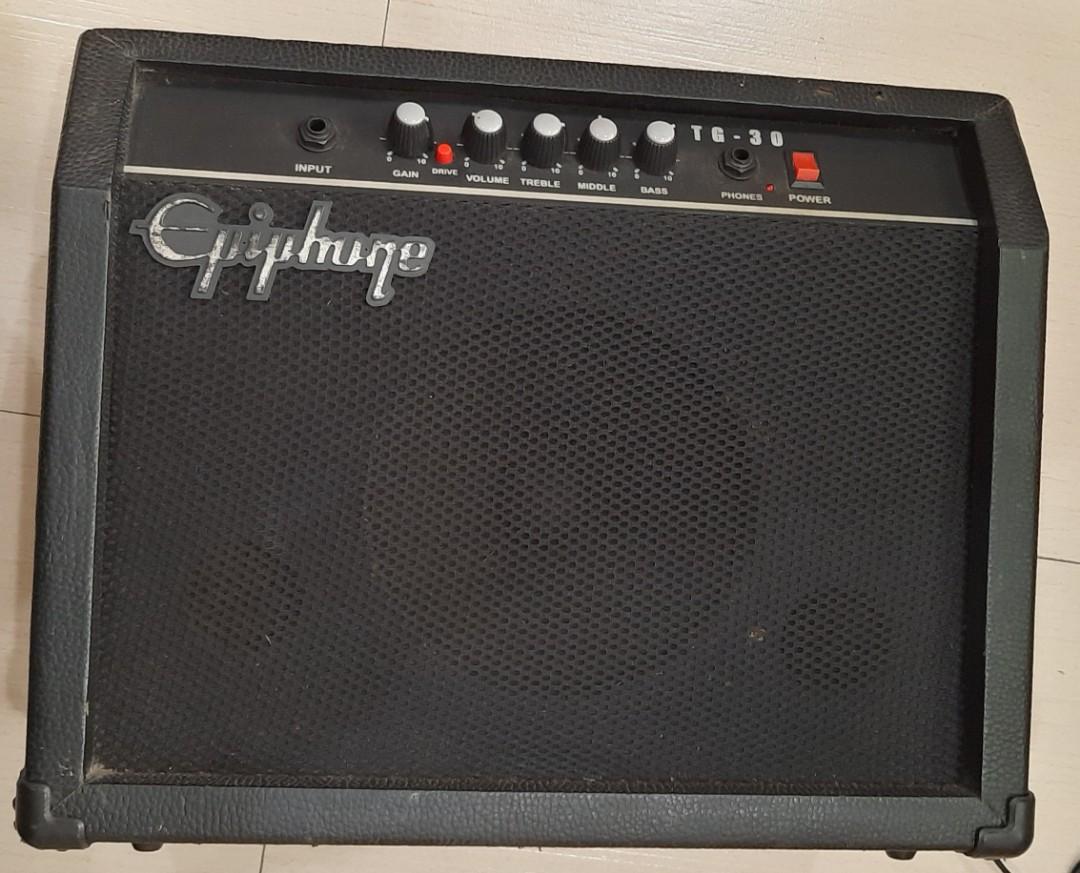 Guitar amplifier (Category: Musical Instruments) located in Quezon City. Submitted by joshua_mateo (Listing ID 1034457988, Image 1). Description: Original Epiphone TG-30 Electric Guitar Amplifier negotiable 40 watts 220 volts With built-in Distortion Reason for Selling: Extra Guitar Amp Napakalakas po ng tunog niya para sa 40 watts PM po para sa demo video Notice nyo po sa video na naka# 1 lang ang volume pero napakalakas na. Mas malakas pa sa bu