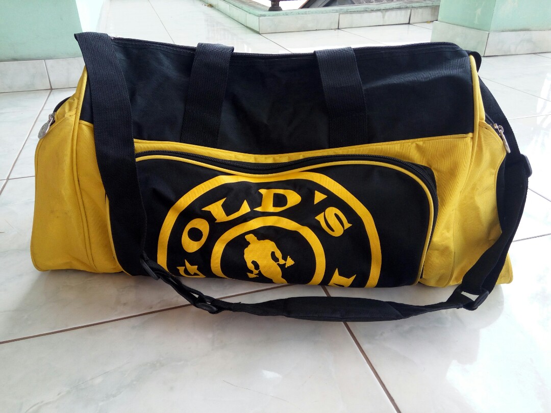 Gold gym bag on sale