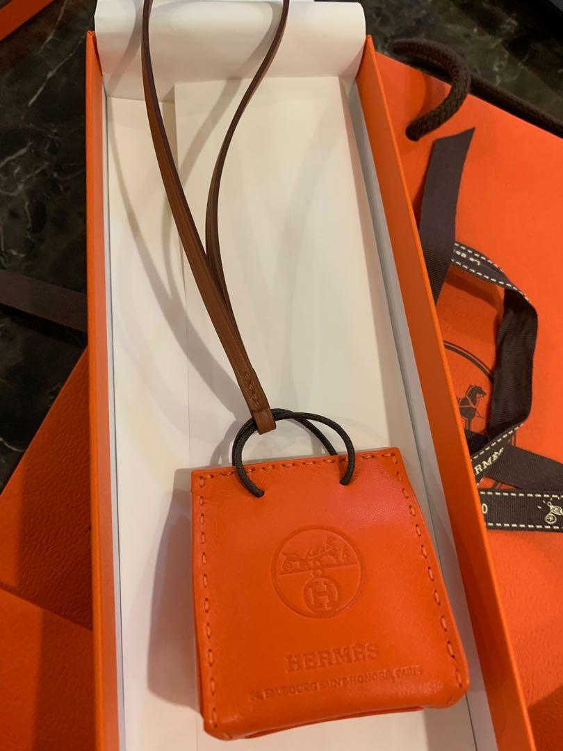 Hermes paper bag charm clearance