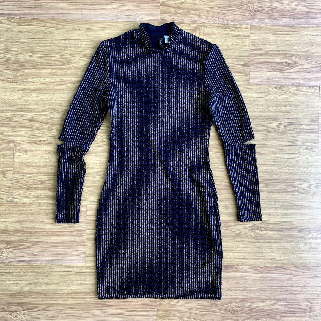 h&m bodycon midi dress