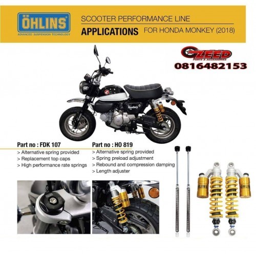 Honda monkey store ohlins shocks