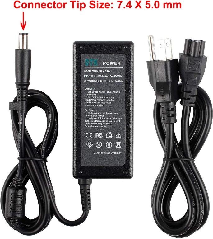 Hp 18 5v 3 5a 65w 7 4 5 0mm Replacement Laptop Charger Adapter Compatible With Pa 1650 02hc Electronics Computer Parts Accessories On Carousell