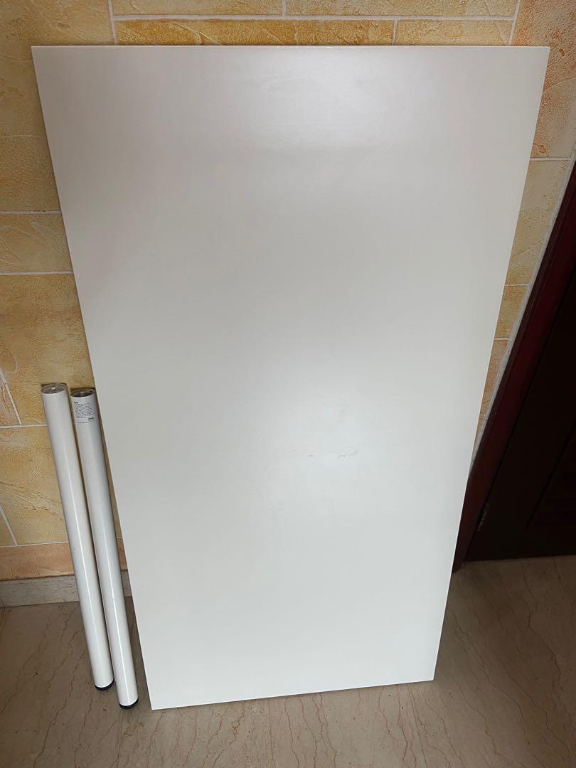 Ikea Linnmon Table Top w/2 Adils legs, Furniture & Home Living