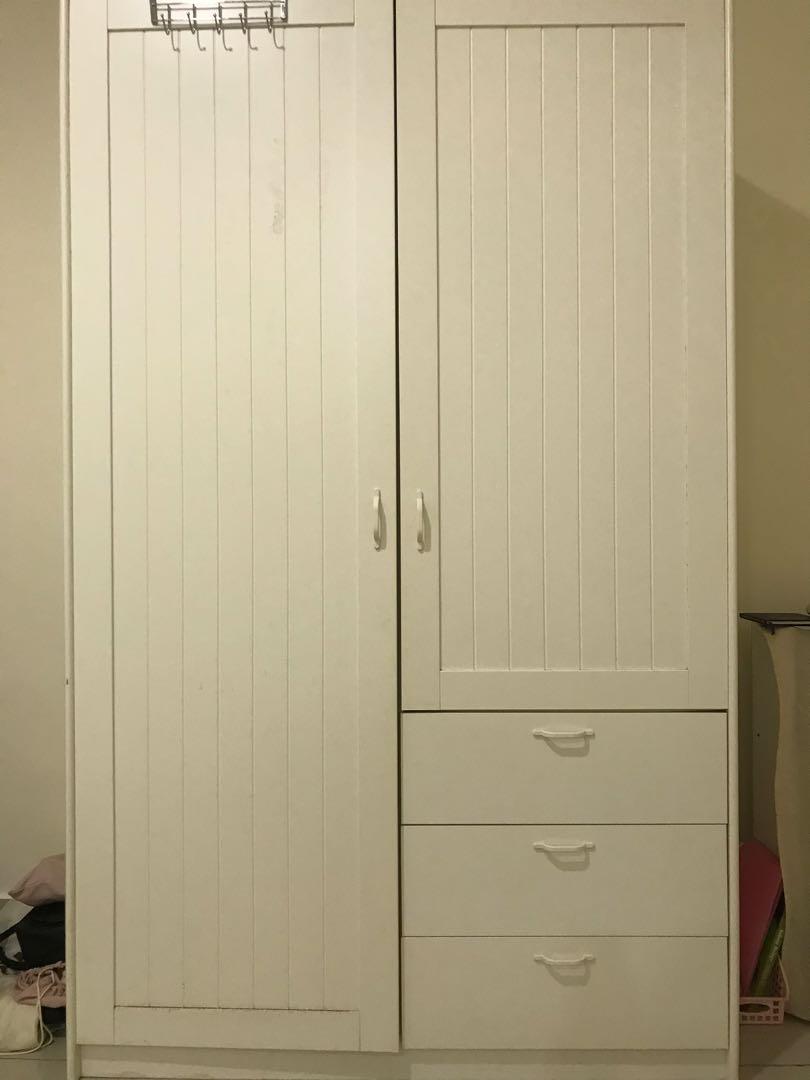 IKEA MUSKEN Wardrobe (white), Furniture & Home Living, Furniture ...