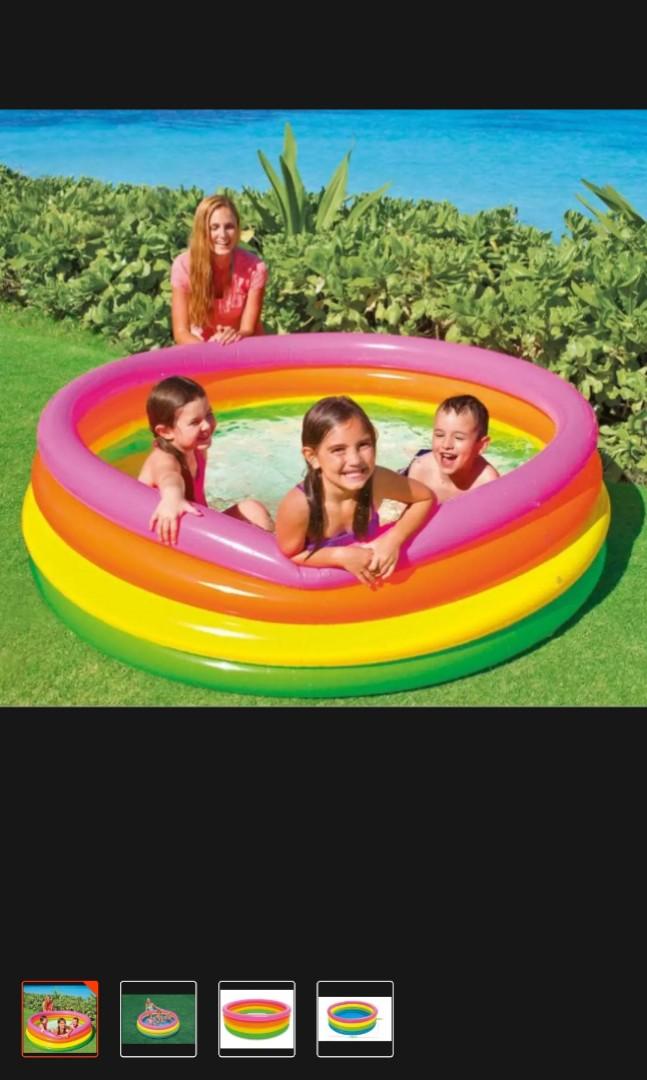 rainbow inflatable baby walker