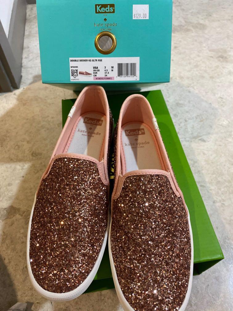 gold glitter keds
