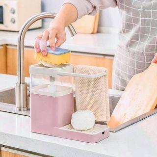 Kitchen Rack with Liquid Soap Dispenser