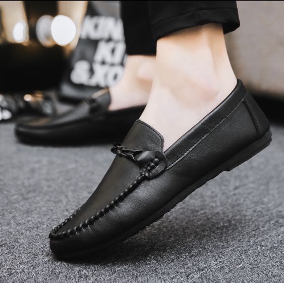 Korean Men s Black Loafer Shoes Pump Men s Fashion Footwear