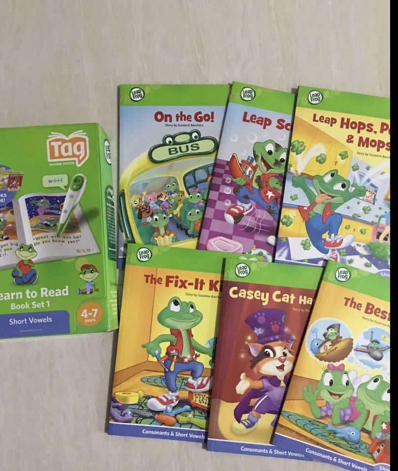 Details about   Leap Frog Tag Reader LEARN TO READ Consonants Short Vowels Book Set HOME SCHOOL 