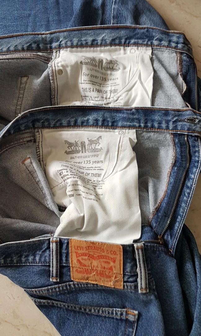 Levis 505 W42 L32 2 pairs for 35 Men s Fashion Bottoms Jeans on Carousell