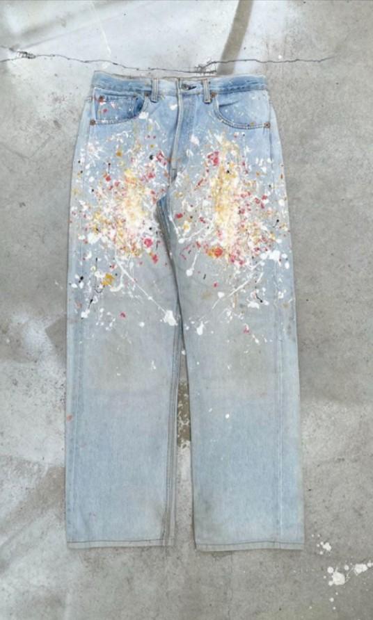 levis jeans paint