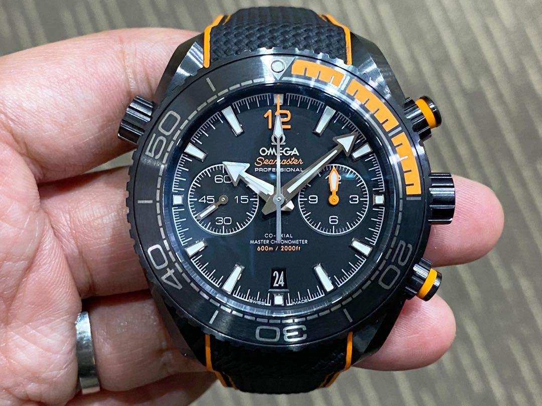 Omega deep black chronograph discount