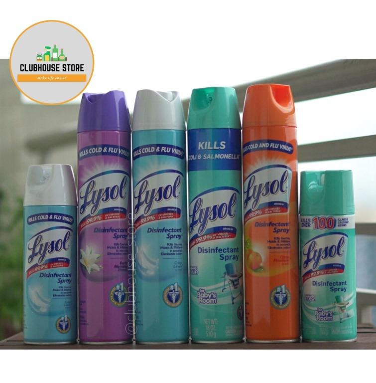 Lysol Disinfectant Spray Crisp Linen Baby S Room Early Morning Breeze Citrus Meadows 510g 340g Furniture Home Living Cleaning Homecare Supplies Detergents On Carousell