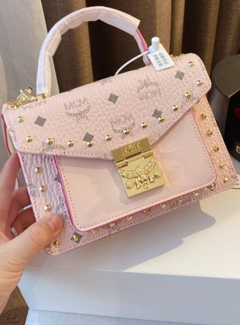 Mcm sling bag pink shop