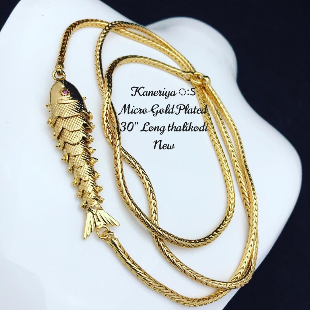 Micro gold plated thalikodi, Women's 