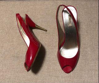 Miu Miu Red Patent Stilettos