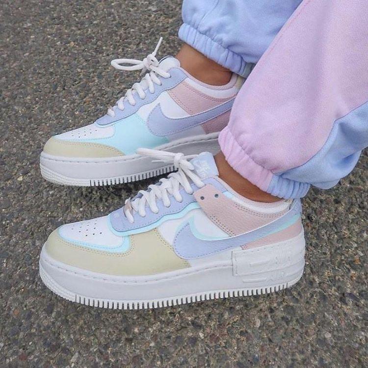 pink blue and white air forces