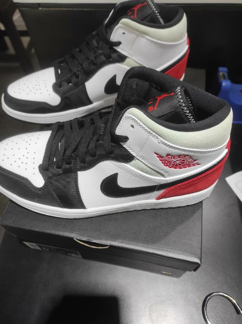 nike air jordan 1 mid union black toe