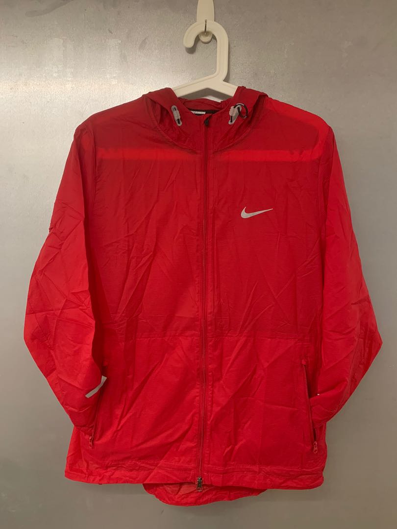 nike running jacket red