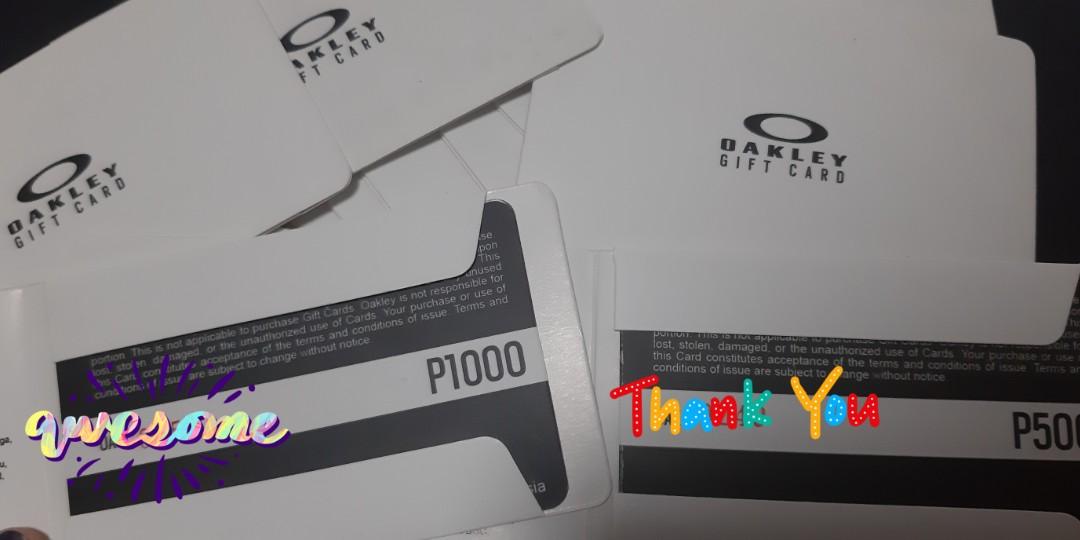 Oakley Gift Cards On Carousell