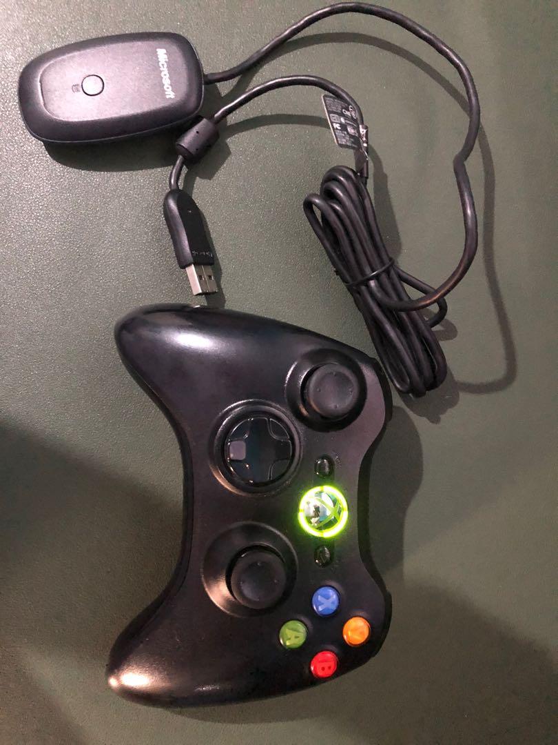Original Xbox 360 Controller with wireless receiver, Video Gaming