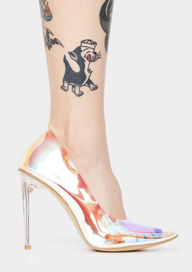 PUBLIC DESIRE IRIDESCENT DRANK HEELS